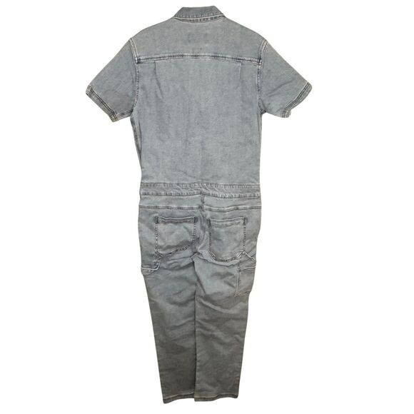 Wildfang Jumpsuit Womens Small Light Wash Essential Denim Short Sleeve Coverall - Picture 6 of 10